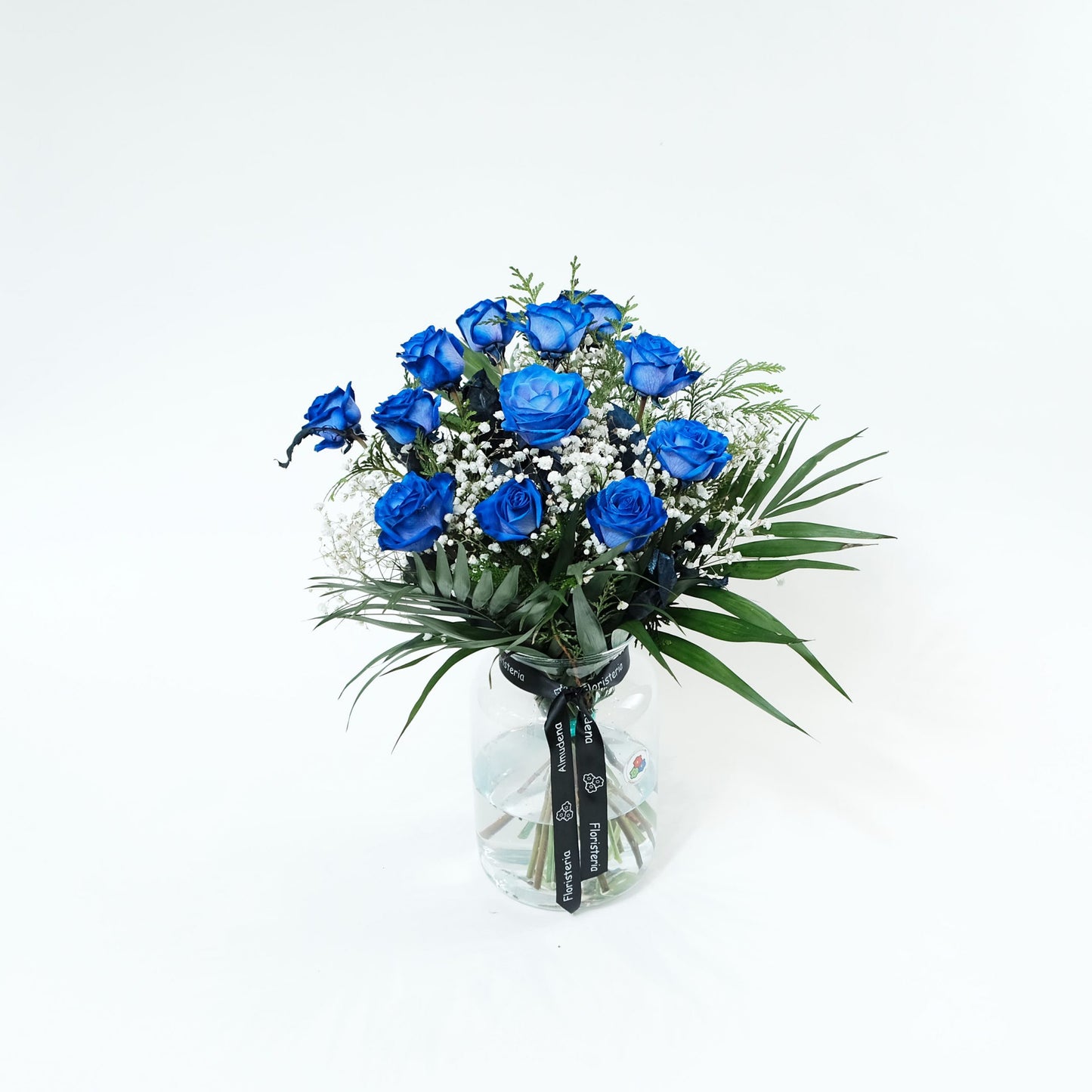 Docena de rosas azules